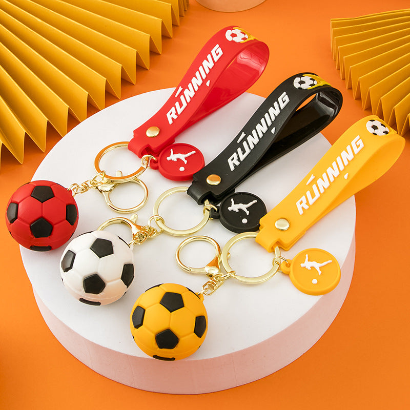 Football Key Chain Pendant Pvc Soft Rubber Car Key Chain Fan Gifts Can Be Printed Logo