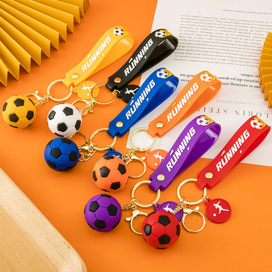 Football Key Chain Pendant Pvc Soft Rubber Car Key Chain Fan Gifts Can Be Printed Logo