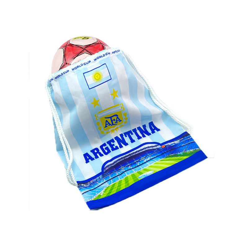World Cup Souvenirs Custom Fan Supplies Drawstring Bag Drawstring Backpack Diy Custom Fan Support Cheer Shopping Bag