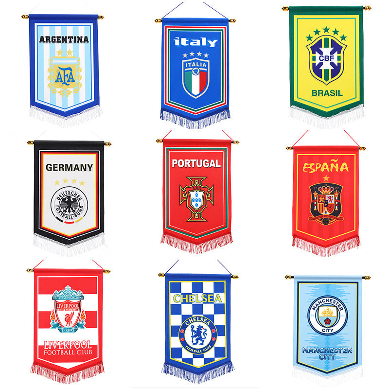 Football club fan supplies exchange flags