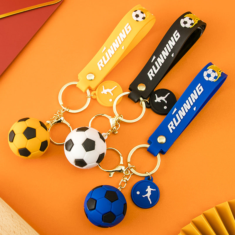 Football Key Chain Pendant Pvc Soft Rubber Car Key Chain Fan Gifts Can Be Printed Logo