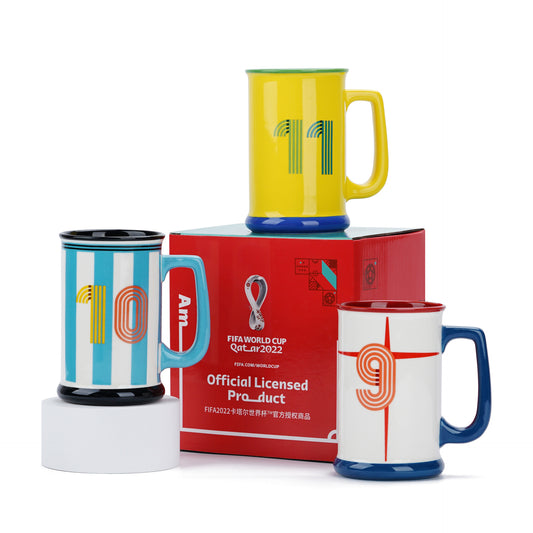 Football World Cup Beer Mug Mug Football Souvenirs Cup High-Grade Ceramic Cup Gift Box