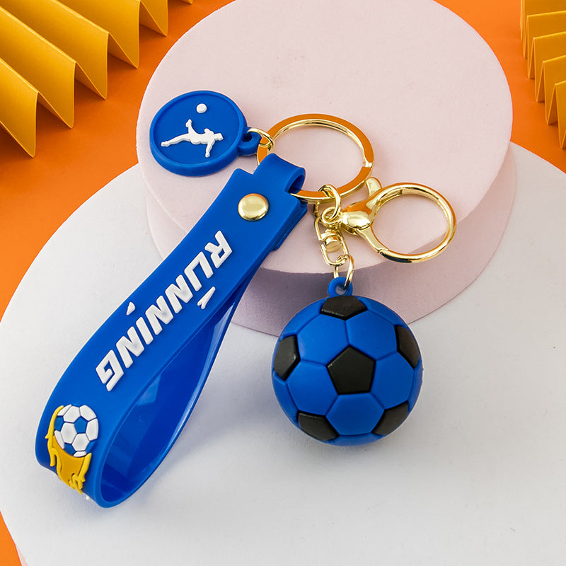 Football Key Chain Pendant Pvc Soft Rubber Car Key Chain Fan Gifts Can Be Printed Logo
