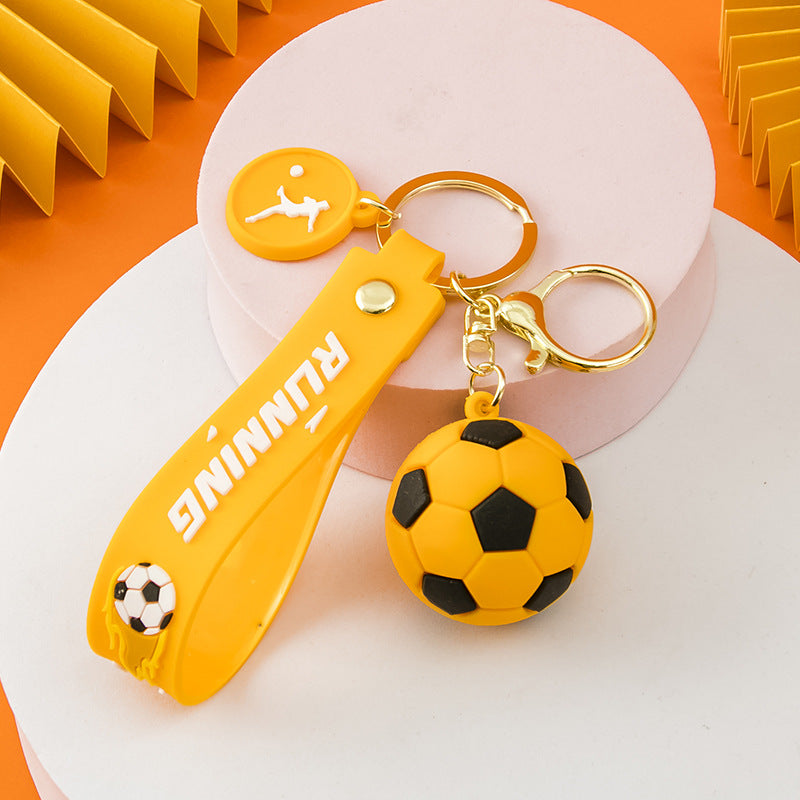 Football Key Chain Pendant Pvc Soft Rubber Car Key Chain Fan Gifts Can Be Printed Logo
