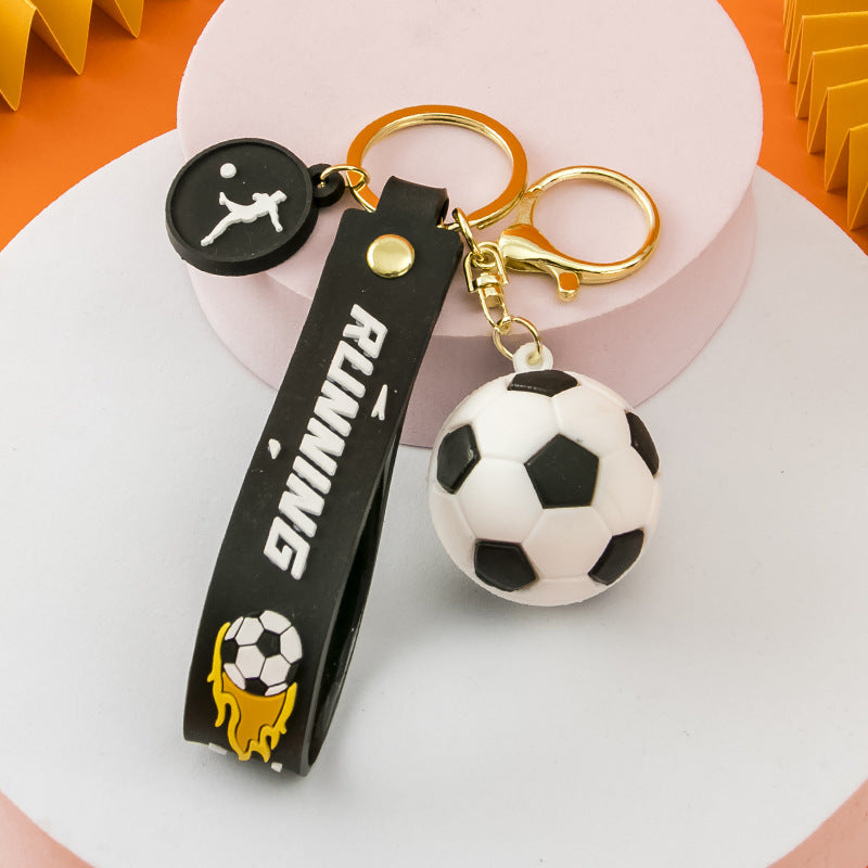 Football Key Chain Pendant Pvc Soft Rubber Car Key Chain Fan Gifts Can Be Printed Logo