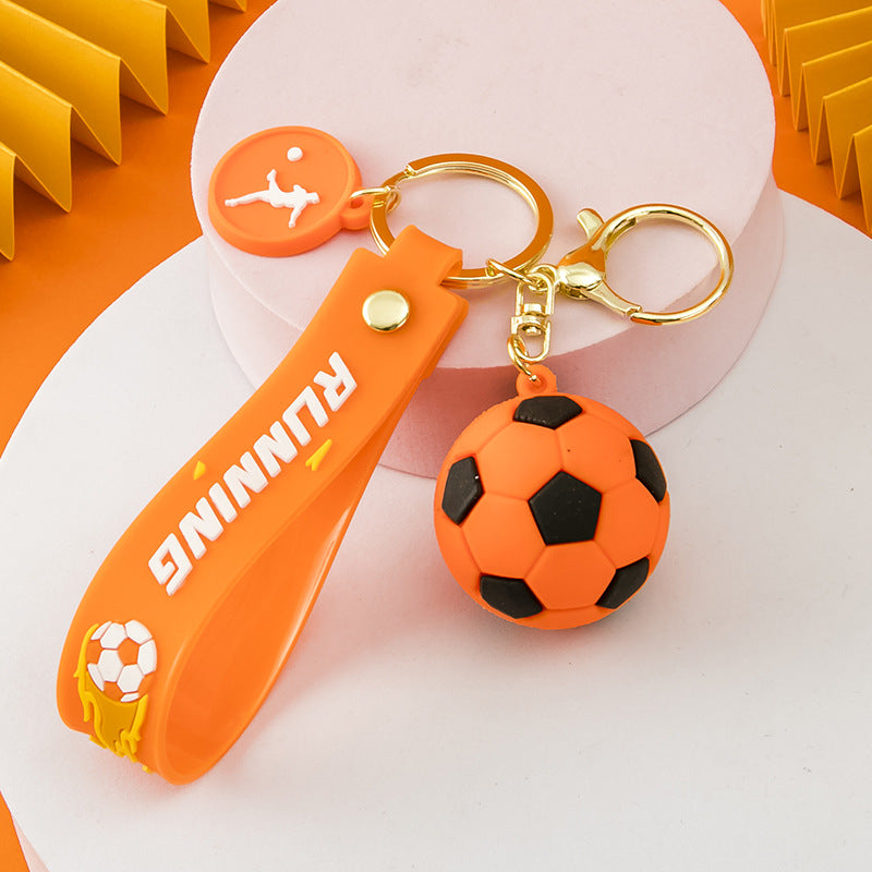 Football Key Chain Pendant Pvc Soft Rubber Car Key Chain Fan Gifts Can Be Printed Logo
