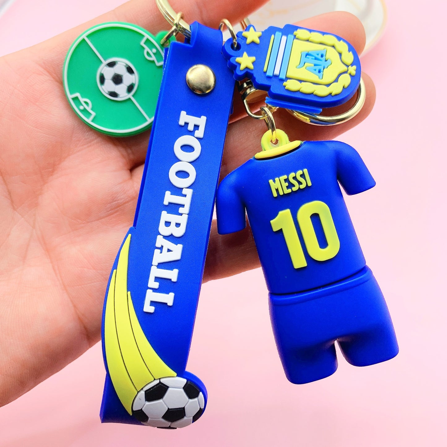 Football World Cup Star Jerseys Figure Key Chain Net Red Schoolbag Pendant Personalized Creative Small Gifts