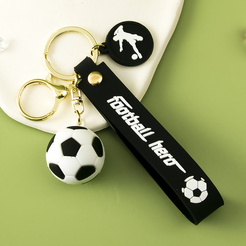 Football Key Chain Pendant Pvc Soft Rubber Car Key Chain Fan Gifts Can Be Printed Logo