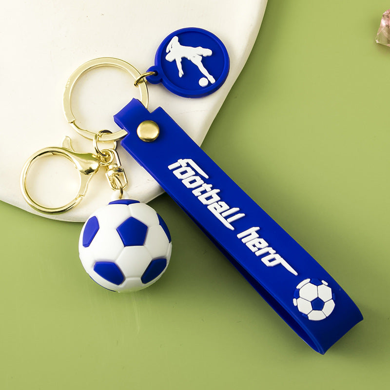 Football Key Chain Pendant Pvc Soft Rubber Car Key Chain Fan Gifts Can Be Printed Logo