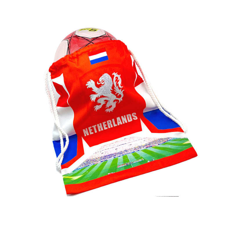 World Cup Souvenirs Custom Fan Supplies Drawstring Bag Drawstring Backpack Diy Custom Fan Support Cheer Shopping Bag