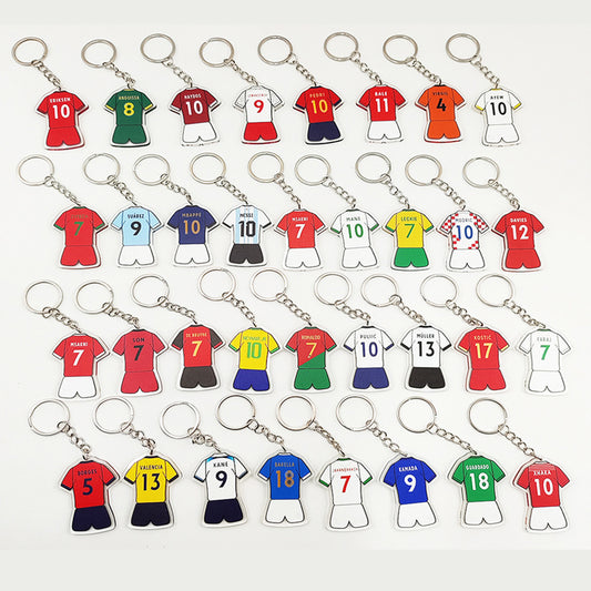 World Cup Sports Event Custom Souvenir Acrylic Footballs Keychains