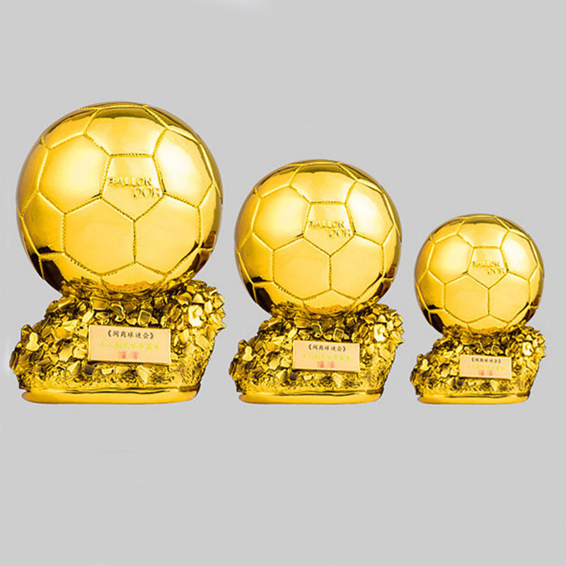 Custom Golden Ball Golden Boot Football Trophy Winner Cup Trophy Resin Crafts Ballon Balls Trophies