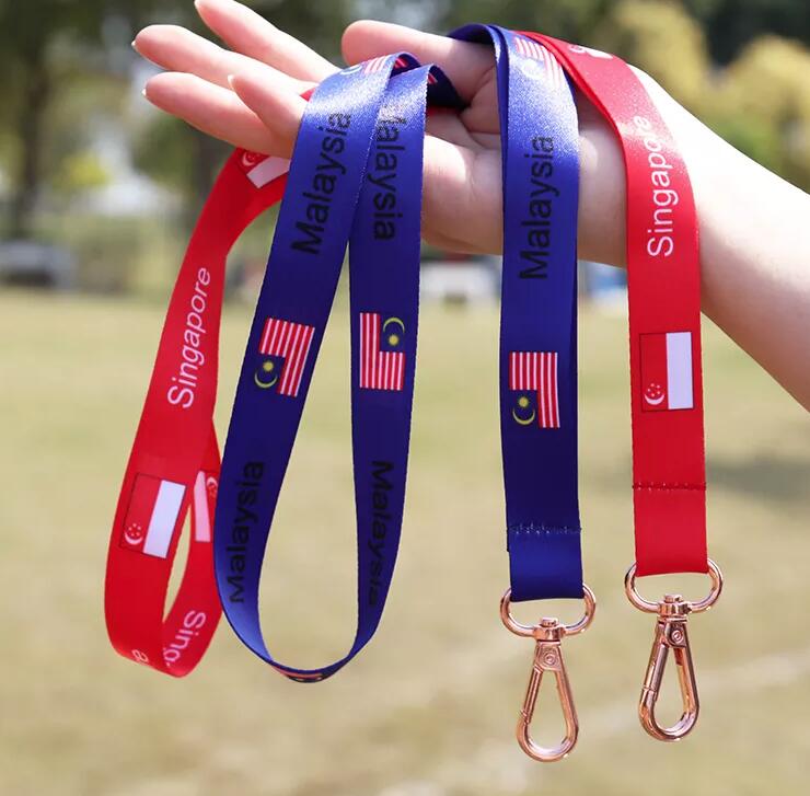 Custom The World Football Cup Competition Lanyard Country Flag Lanyard