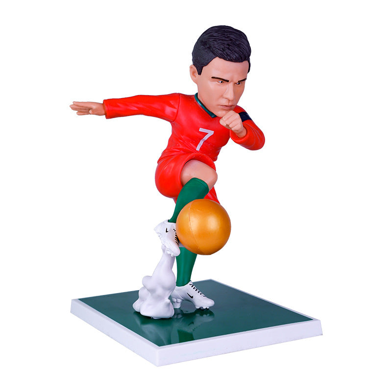 Custom Football Star Figure Portuguese Ronaldo Model Toy Ornament World Cup Cristiano Ronaldo Figure