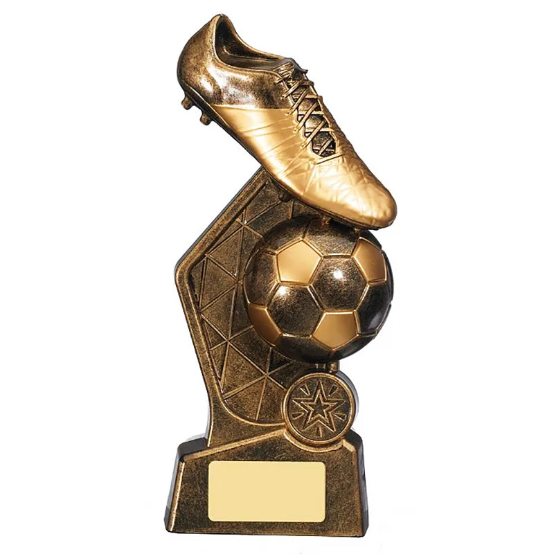 Customise The Unique World Trophy With Multi Style Resin Gloves And Boots For The Football Trophy