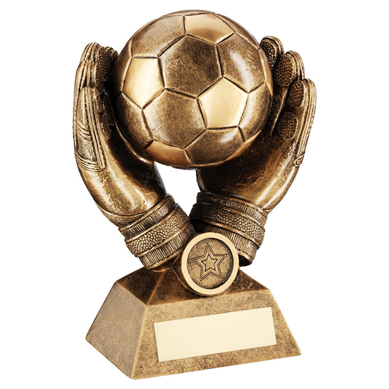 Customise The Unique World Trophy With Multi Style Resin Gloves And Boots For The Football Trophy