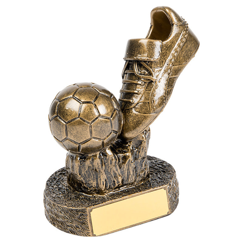 Customise The Unique World Trophy With Multi Style Resin Gloves And Boots For The Football Trophy