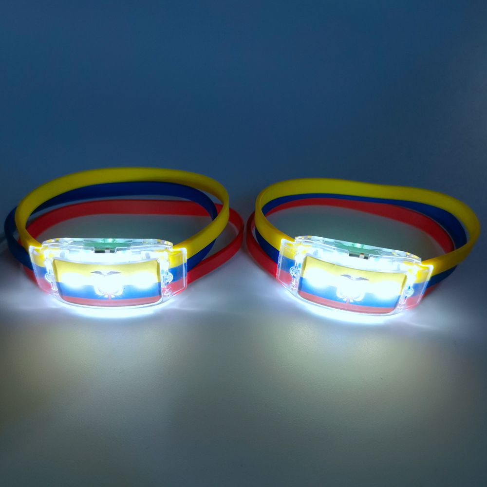 Fans Cheering Led Country Flag Bracelet Led Light Silicone Wristband Customized Led National Flag Bracelet For World Cup