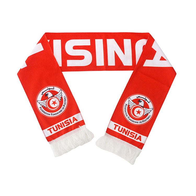 Promotional Acyclic Knitted Jacquard Fan Scarf Football Scarves Custom Logo Printed Sports Fans Scarf