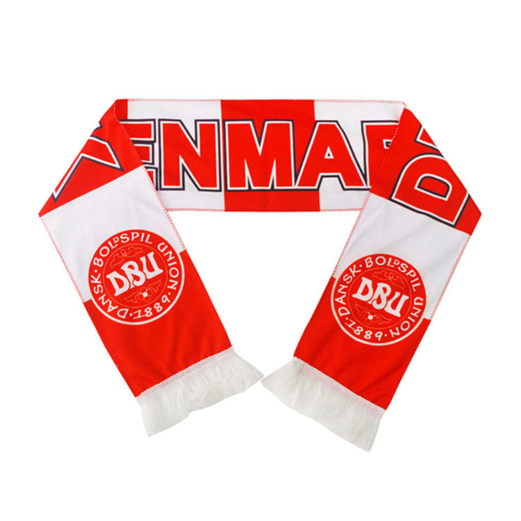 Custom Logo European World Football Soccer Cup Scarf,National Team Football Fans Scarf