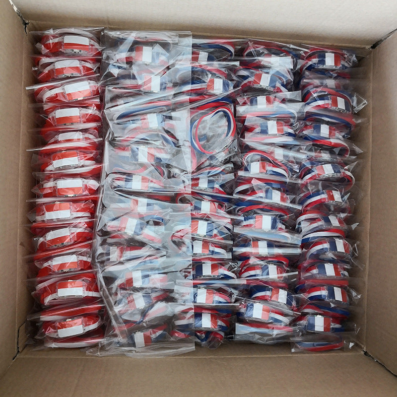 Fans Cheering Led Country Flag Bracelet Led Light Silicone Wristband Customized Led National Flag Bracelet For World Cup