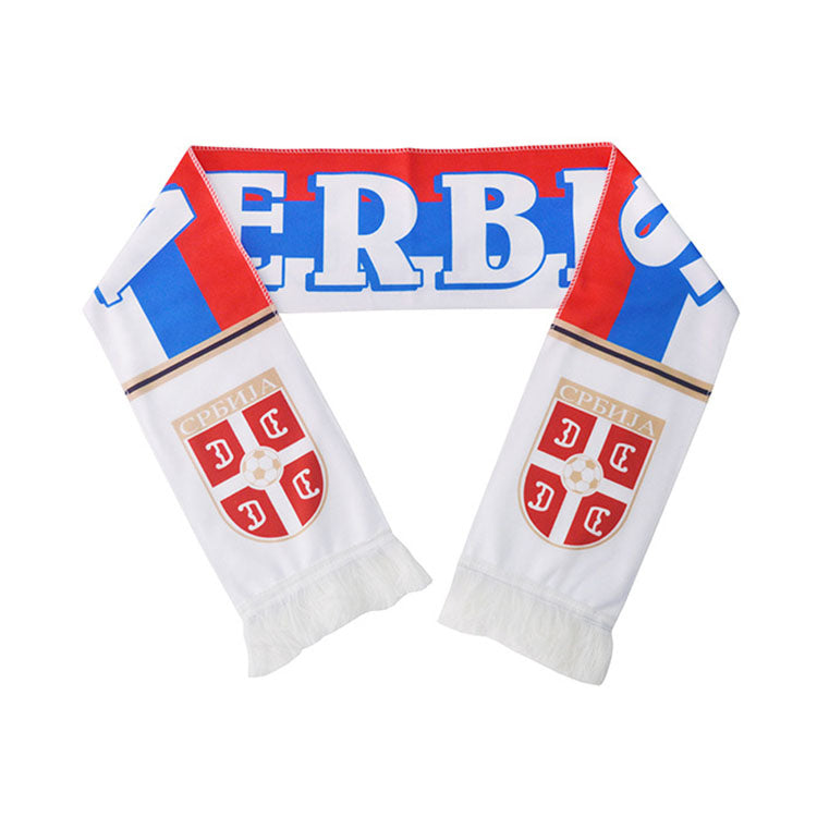 Custom Logo European World Football Soccer Cup Scarf,National Team Football Fans Scarf
