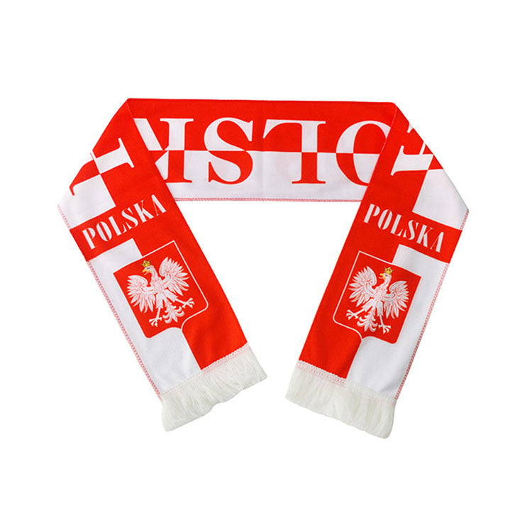 Custom Logo European World Football Soccer Cup Scarf,National Team Football Fans Scarf