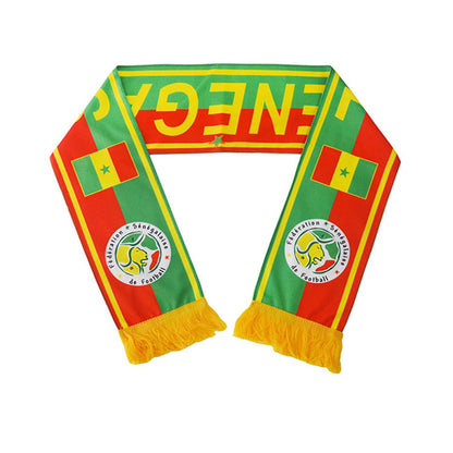 Promotional Acyclic Knitted Jacquard Fan Scarf Football Scarves Custom Logo Printed Sports Fans Scarf