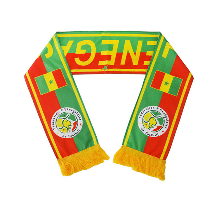 Custom Logo European World Football Soccer Cup Scarf,National Team Football Fans Scarf