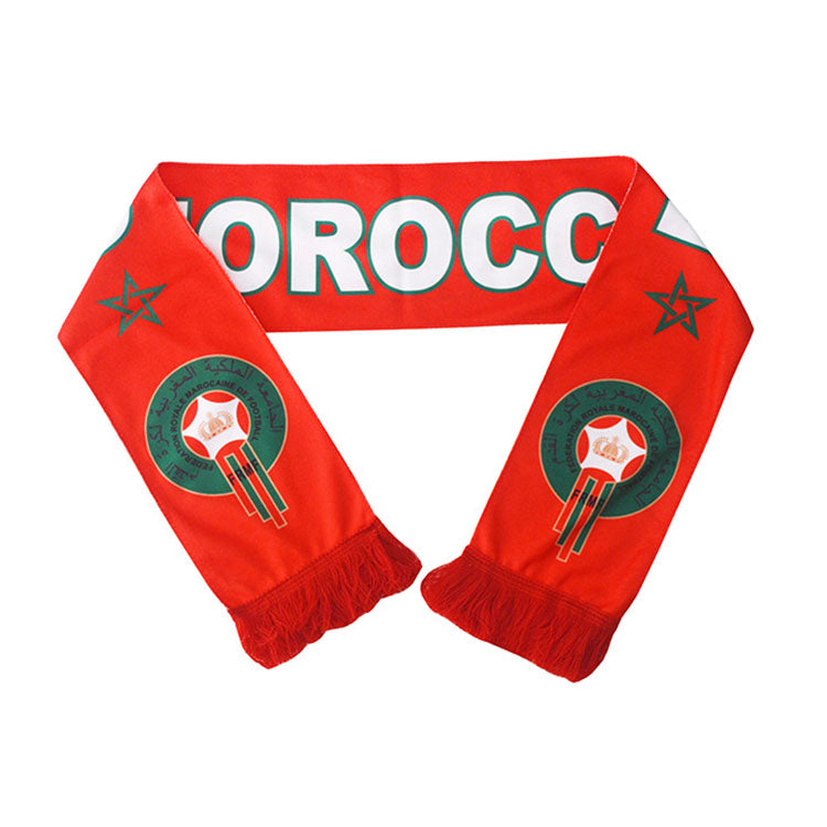 Custom Logo European World Football Soccer Cup Scarf,National Team Football Fans Scarf
