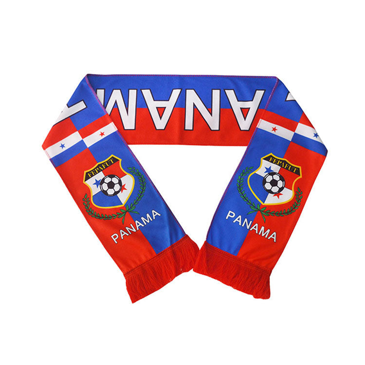 Custom Logo European World Football Soccer Cup Scarf,National Team Football Fans Scarf