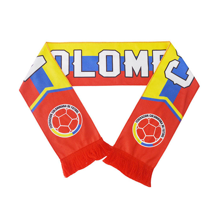 Promotional Acyclic Knitted Jacquard Fan Scarf Football Scarves Custom Logo Printed Sports Fans Scarf