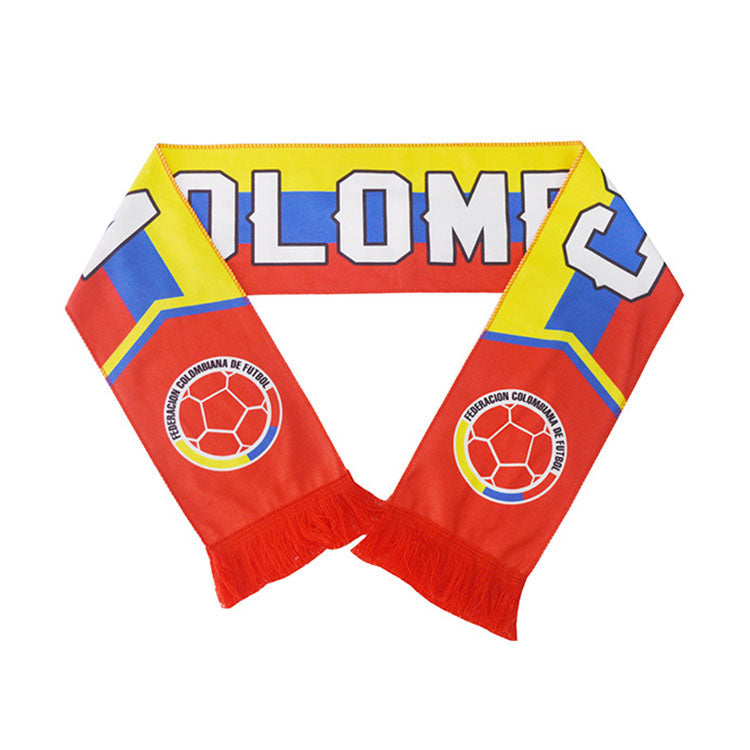 Custom Logo European World Football Soccer Cup Scarf,National Team Football Fans Scarf