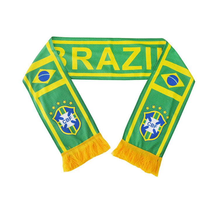 Custom Logo European World Football Soccer Cup Scarf,National Team Football Fans Scarf