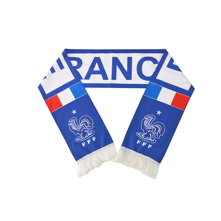 Custom Logo European World Football Soccer Cup Scarf,National Team Football Fans Scarf