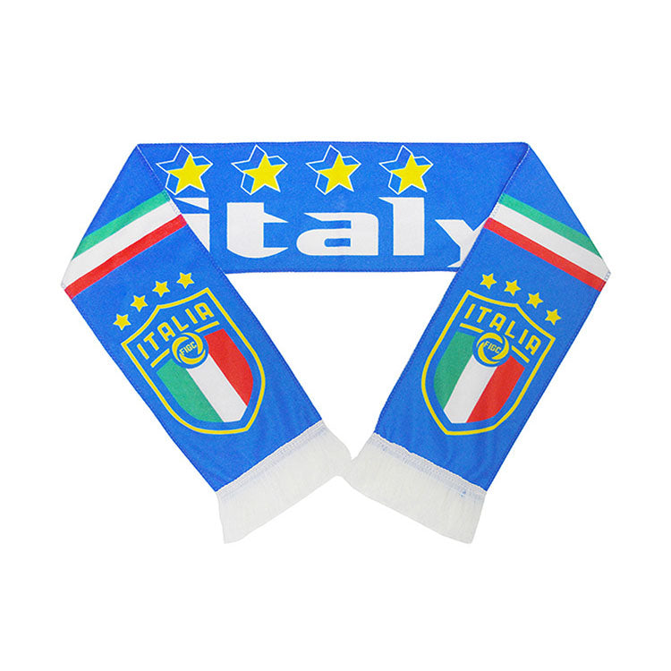 Custom Logo European World Football Soccer Cup Scarf,National Team Football Fans Scarf