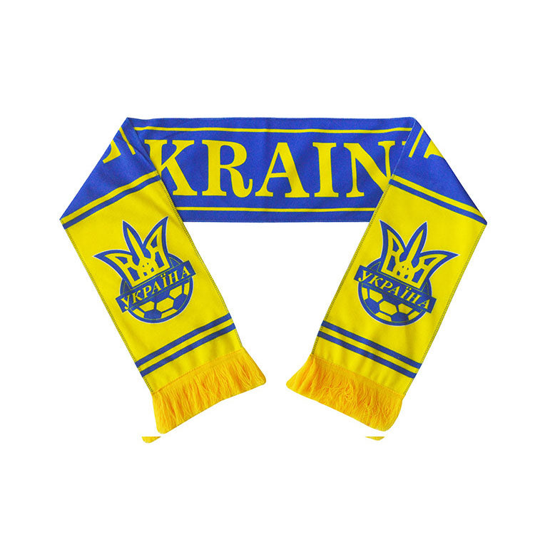 Promotional Acyclic Knitted Jacquard Fan Scarf Football Scarves Custom Logo Printed Sports Fans Scarf