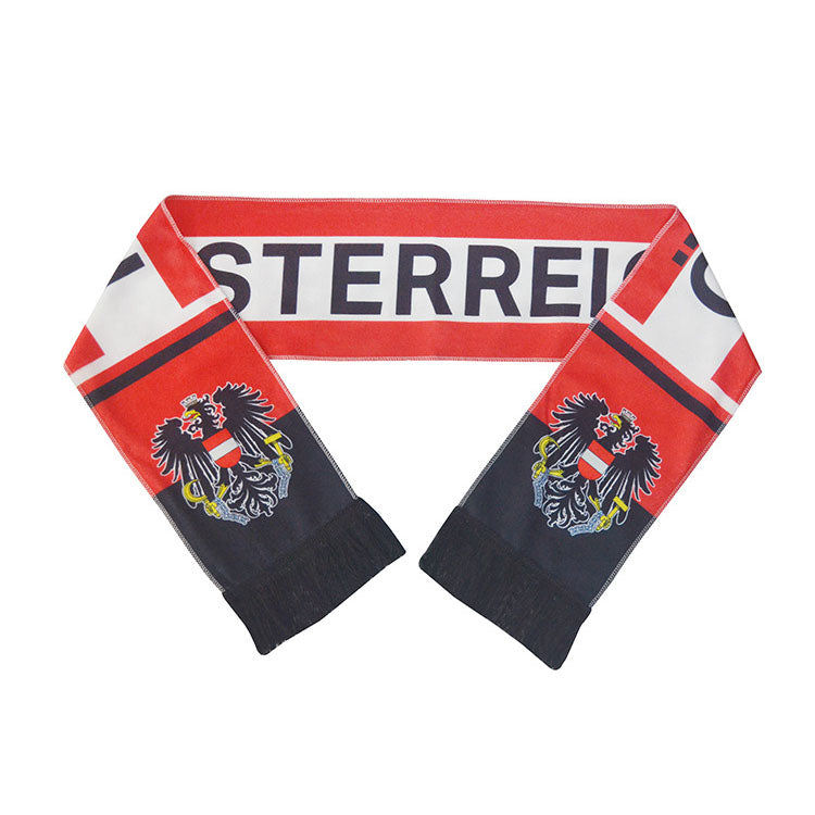 Custom Logo European World Football Soccer Cup Scarf,National Team Football Fans Scarf