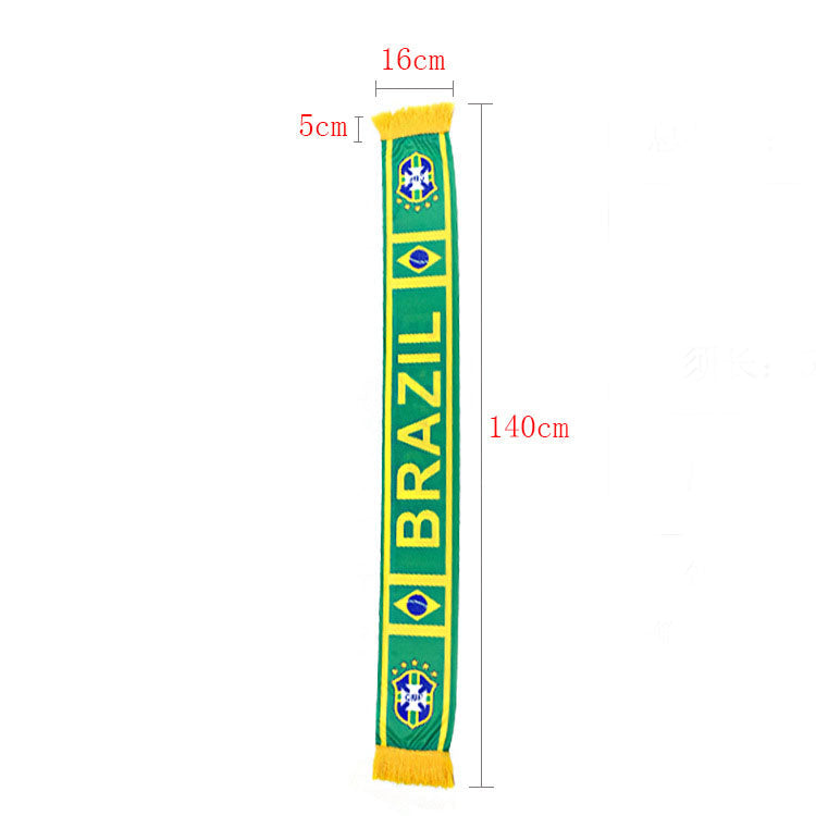 Custom Logo European World Football Soccer Cup Scarf,National Team Football Fans Scarf