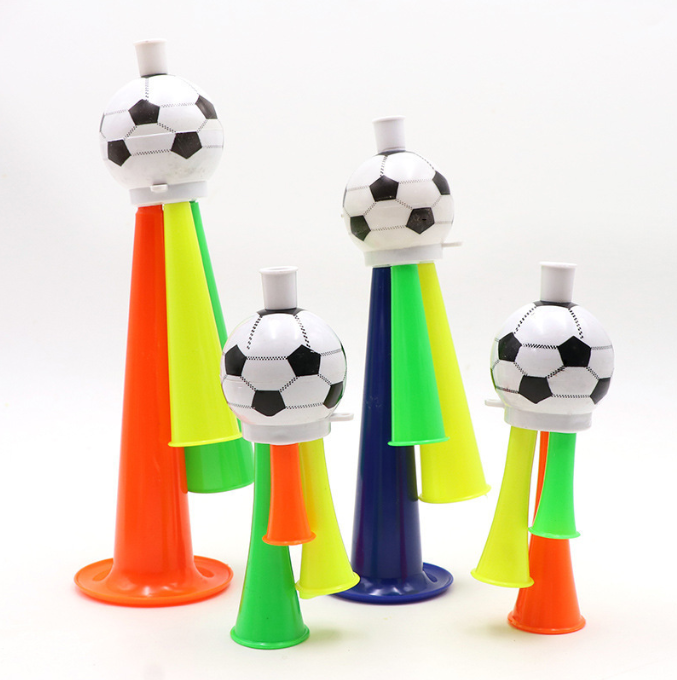 Football Match Cheering Toy Football Fan Horn Plastic Soccer Shape Vuvuzela Cheering Horn