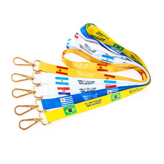 Custom The World Football Cup Competition Lanyard Country Flag Lanyard