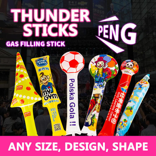 Oem Thunder Sticks World Cup Cheering Clapper Noisemaker Custom Logo Led Inflatable Noise Makers For Fifa World Cup