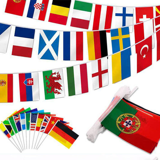 World Soccer Cup Custom Wholesale Flag Decoration Football Flog Soccer Fan Items Qatar Soccer Accessories