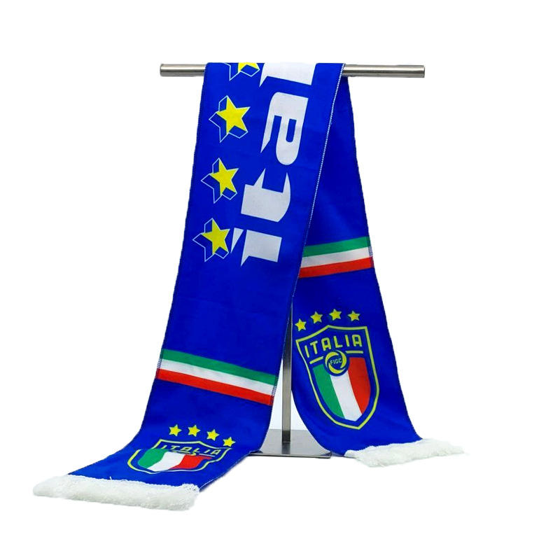 Custom Logo European World Football Soccer Cup Scarf,National Team Football Fans Scarf