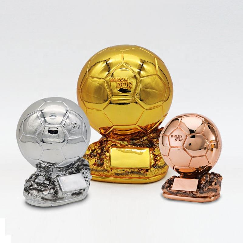 Custom Golden Ball Golden Boot Football Trophy Winner Cup Trophy Resin Crafts Ballon Balls Trophies