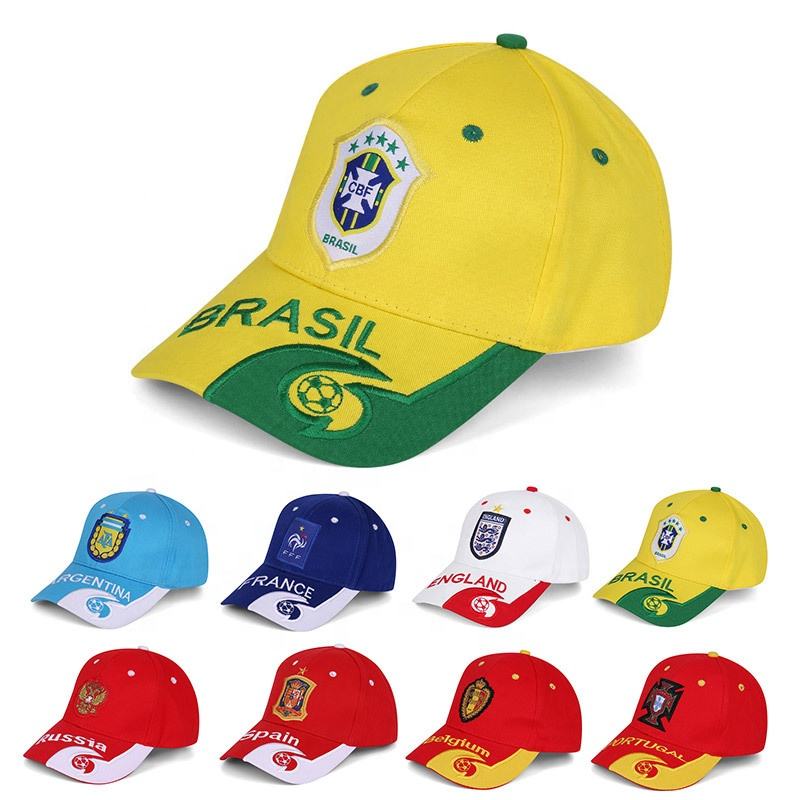 Football World Cup National Representative Baseball Cap Custom Fans Cheered Soccer Hat Baseball Sun Promotion Sport Hats Giveaways