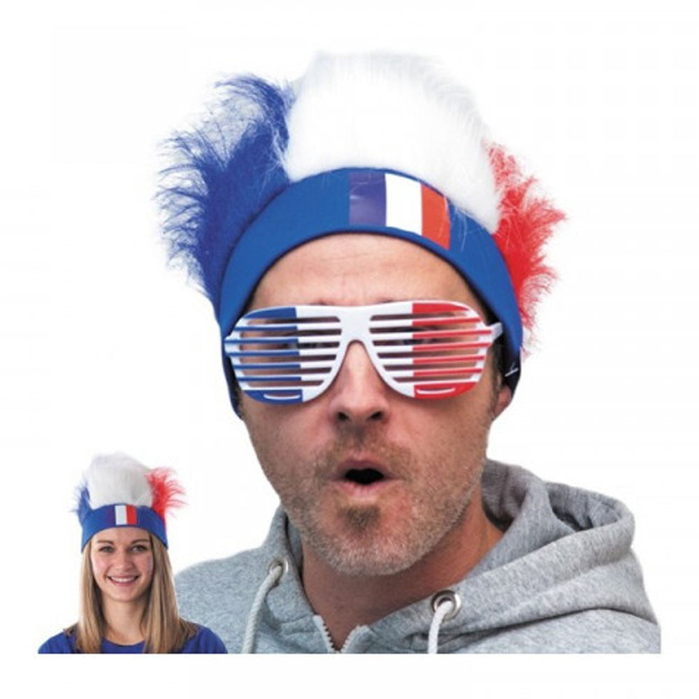 Wholesale Custom Sports Fans Cheering Product Team Supporter Giveaways Headband Wig With 32 Country Flags
