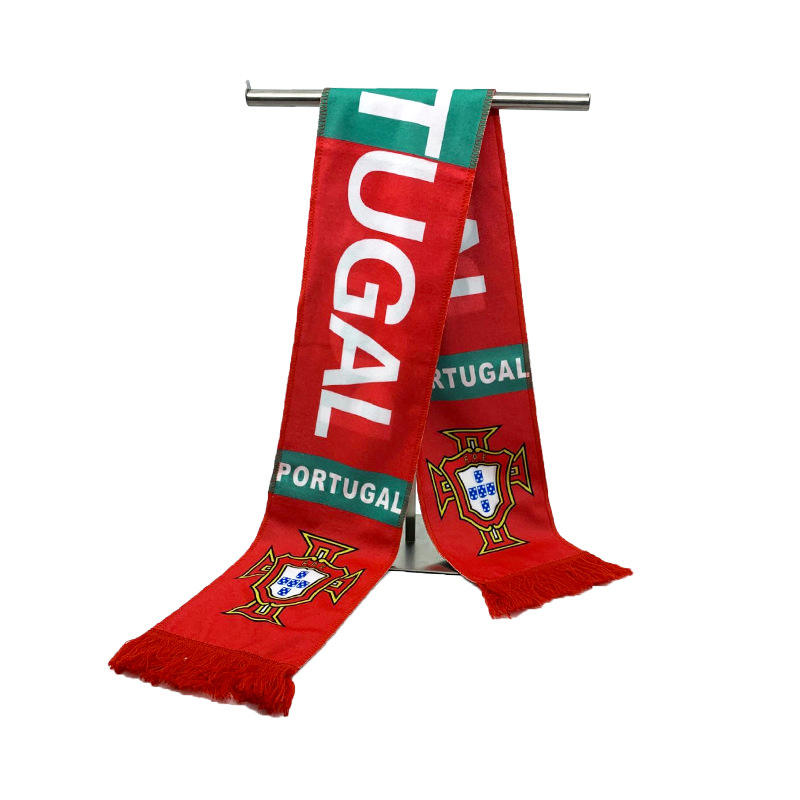 Custom Logo European World Football Soccer Cup Scarf,National Team Football Fans Scarf