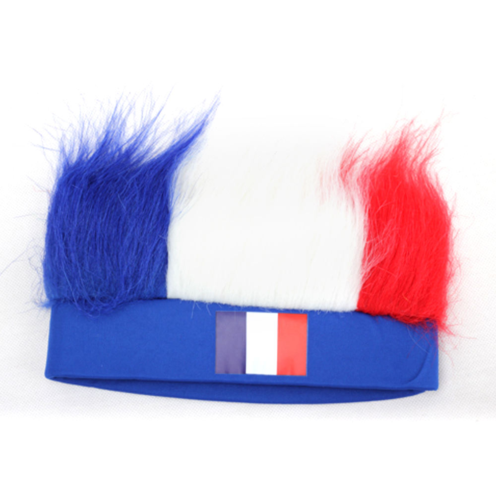 Wholesale Custom Sports Fans Cheering Product Team Supporter Giveaways Headband Wig With 32 Country Flags