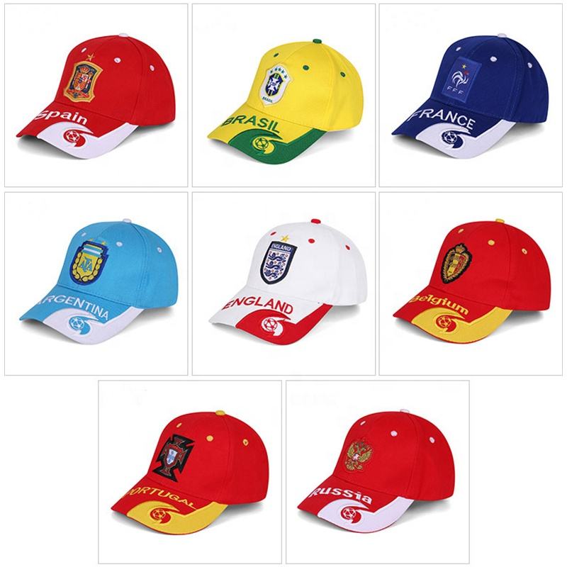 Football World Cup National Representative Baseball Cap Custom Fans Cheered Soccer Hat Baseball Sun Promotion Sport Hats Giveaways
